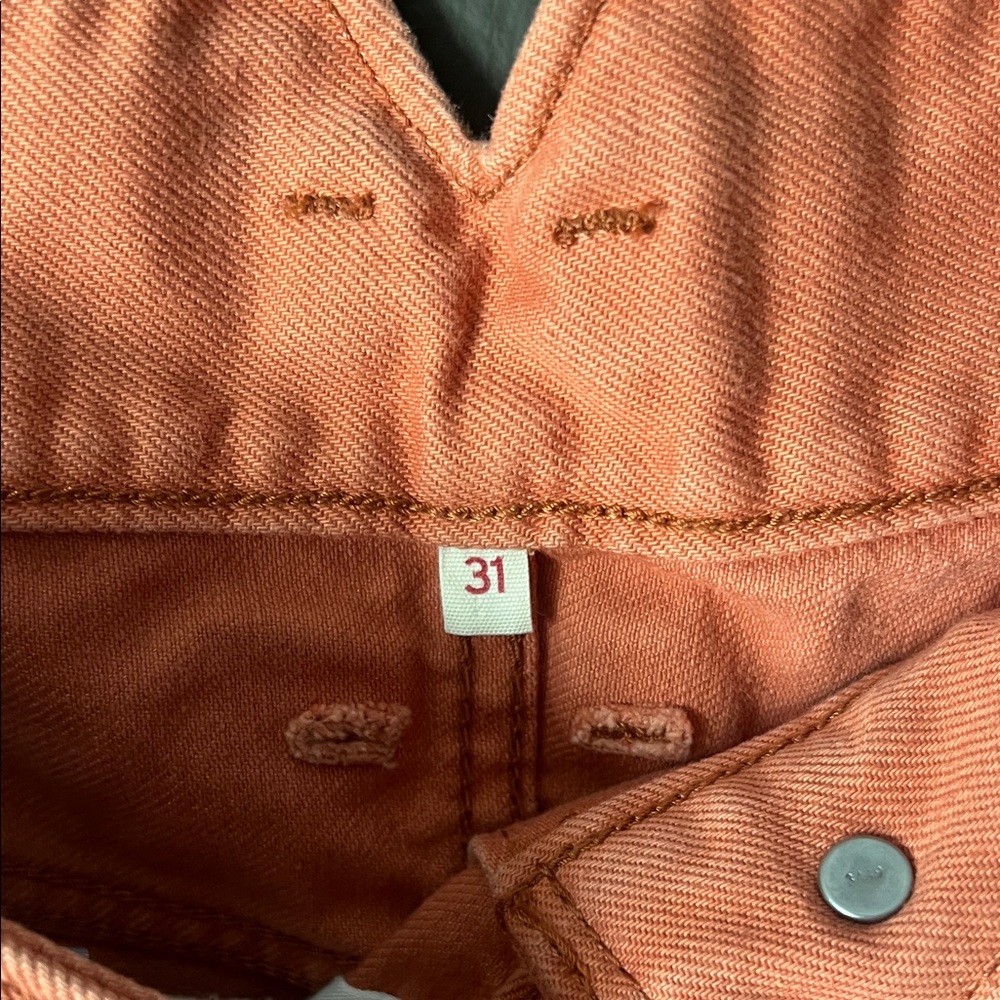 Levis Orange Button-Down Mini Skirt - image 3